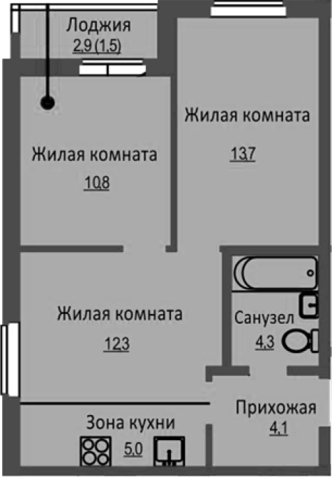 Продажа 3-комнатной студии в&nbsp;жилом комплексе «Новый бронный»