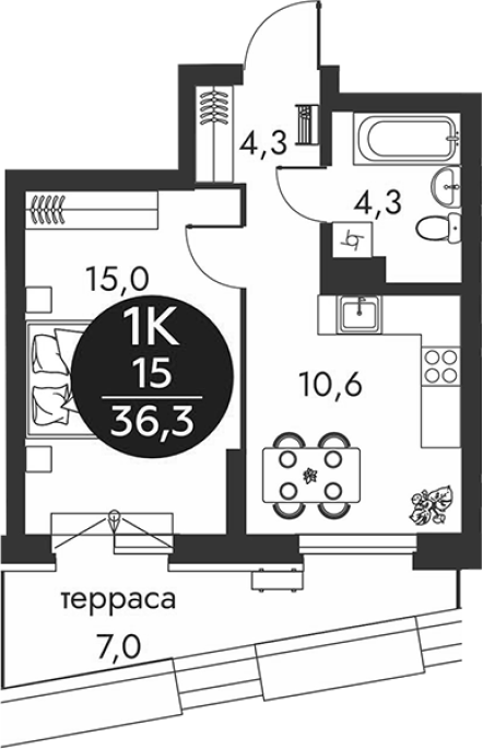 Продажа 1-комнатной в&nbsp;жилом комплексе «Скандинавские кварталы»
